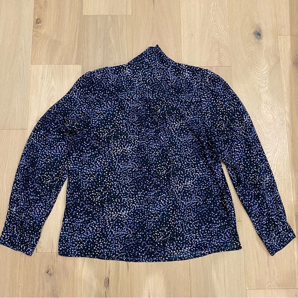 Banana Republic | Blue Polka Dot Tie Front Blouse 💙 - Picture 6 of 10